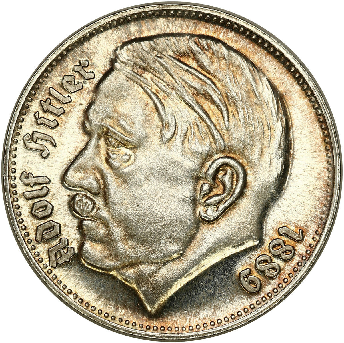 Niemcy, III Rzesza. Medal A. Hitler 1938, srebro